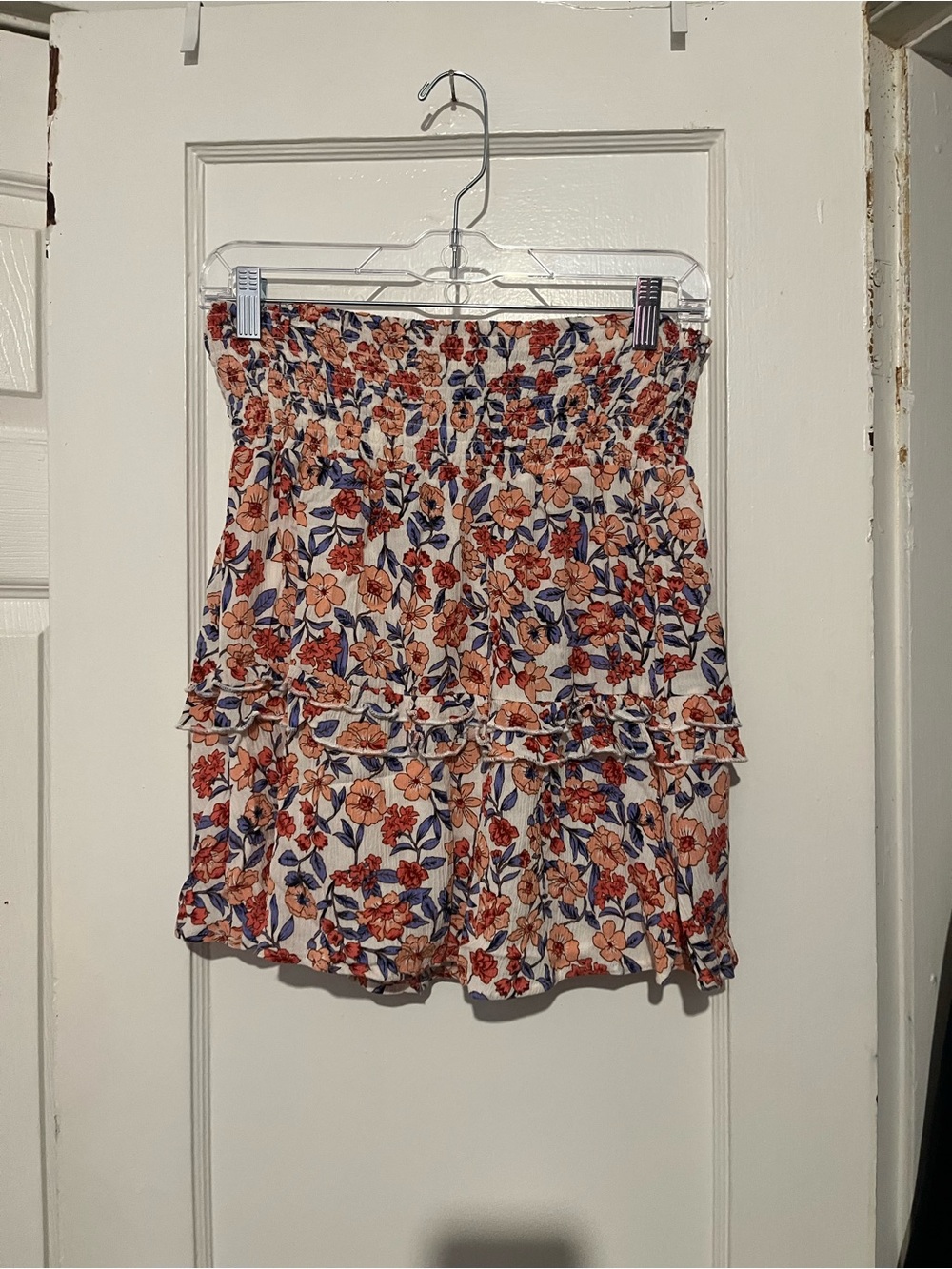 Kendall and Kylie summer flower strapless top large for women